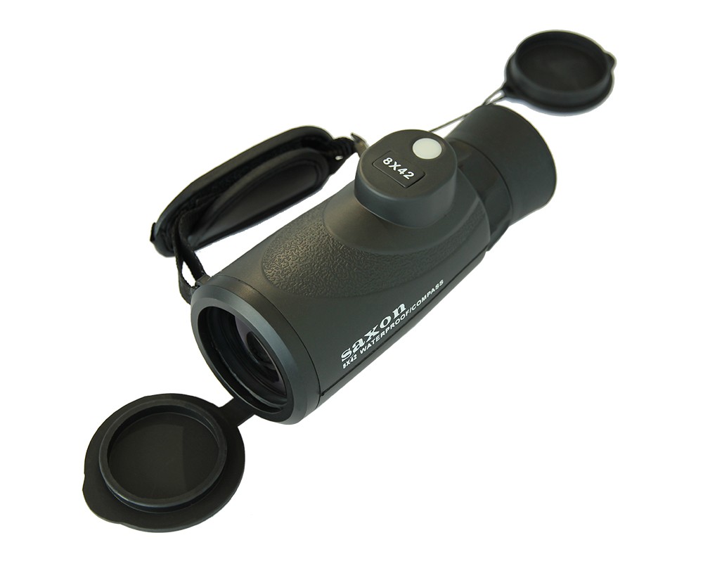 saxon 8x42 Waterproof Monocular with Compass