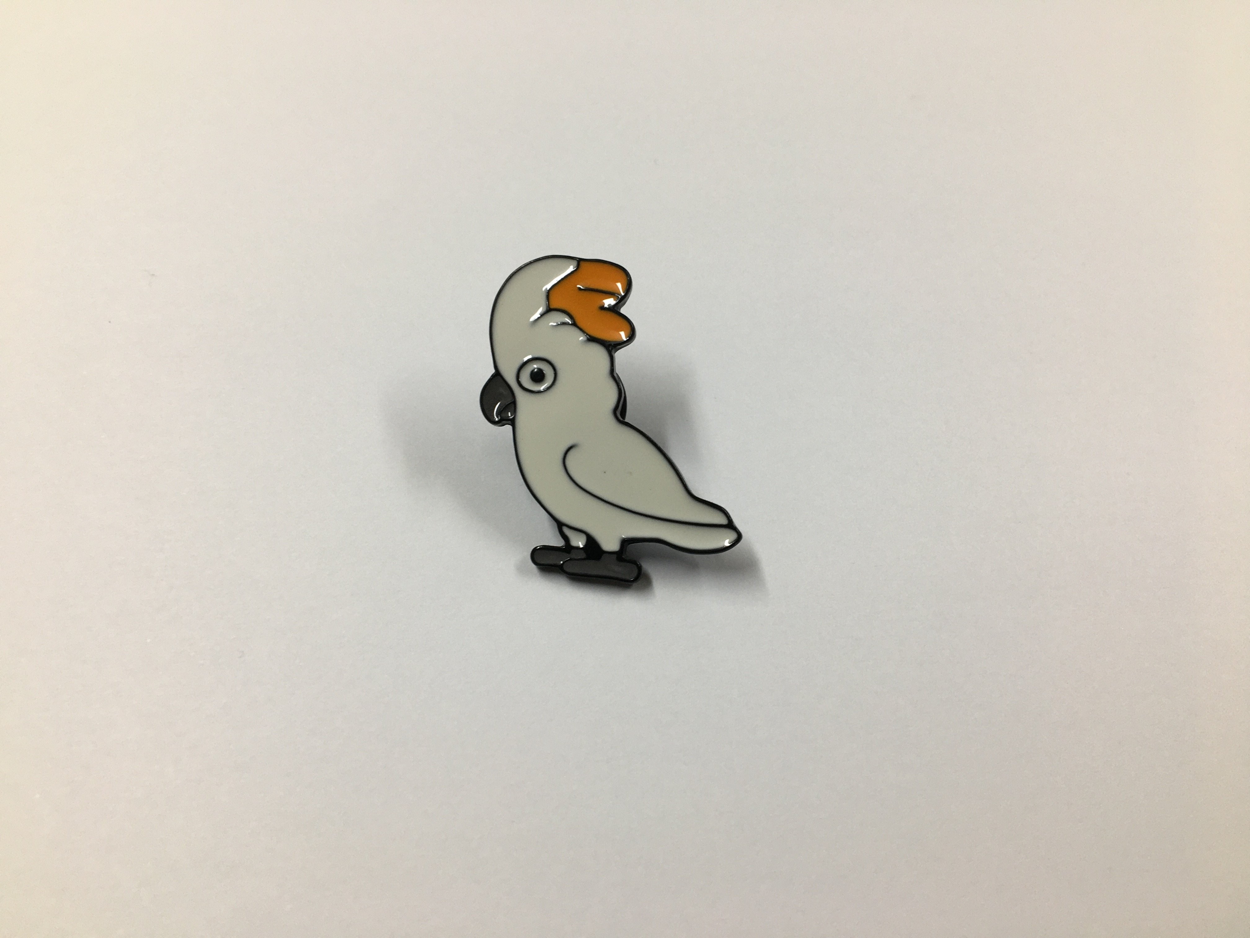 Salmon-Crested Cockatoo Enamel Pin
