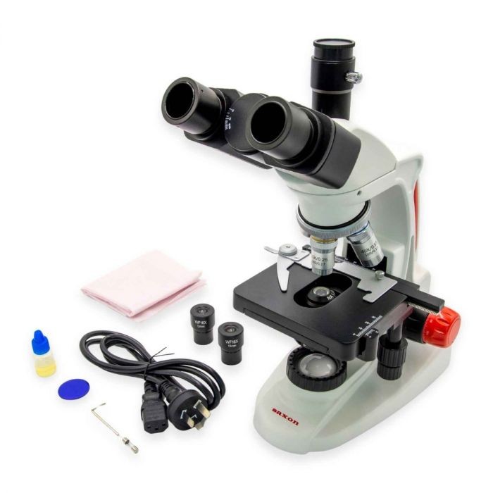 saxon SmartOne Trinocular Biological Microscope 40x-1600x