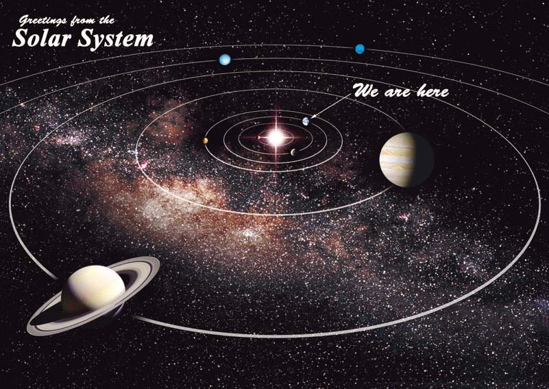Astrovisuals Postcard Solar System