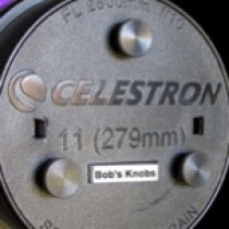 Bobs Knobs for Celestron C11 f/10 with Flat Secondary Housing (non-Fastar) and Metric Collimation Screw Threads Black