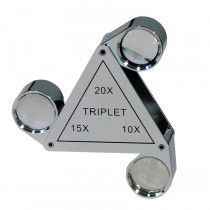 saxon Metal Loupe Triplet Jeweller Magnifier - 10x 15x and 20x