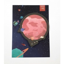 Cute planet sticky notes - Mars