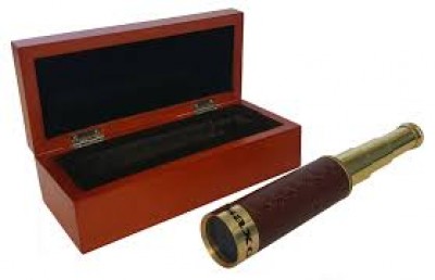saxon Brass Hand Scope with Wooden Box