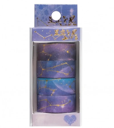 Astro Washi Tape Box of 4 (Random Colour/Design)