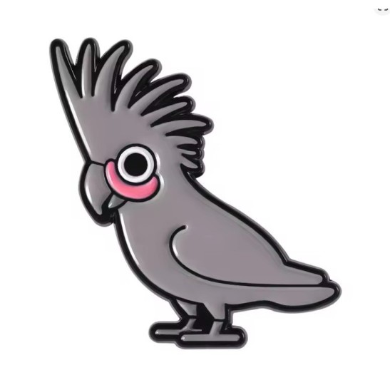Black Palm Cockatoo Enamel Pin