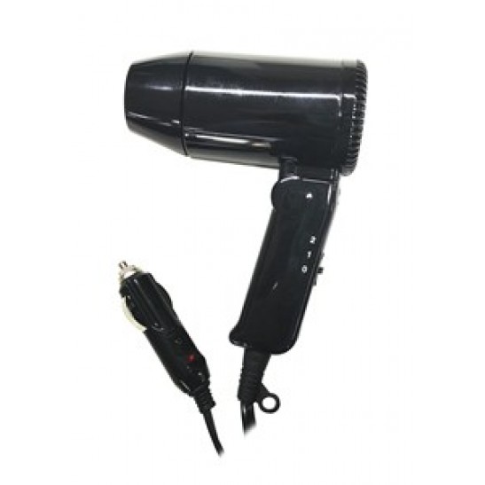 12V Hair Dryer + Dew Dryer with 2 speed and heat settings