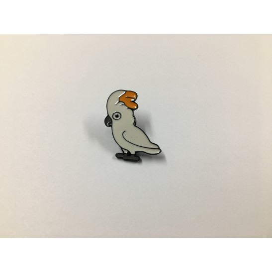 Salmon-Crested Cockatoo Enamel Pin