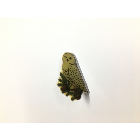 Snowy Owl Acrylic Pin