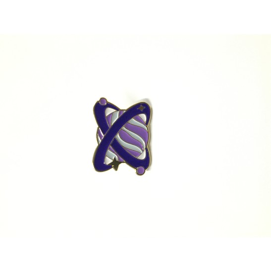  Purple Ringed Planet Enamel Pin Style 1