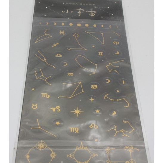 Constellation Zodiac Foil Stickers Set