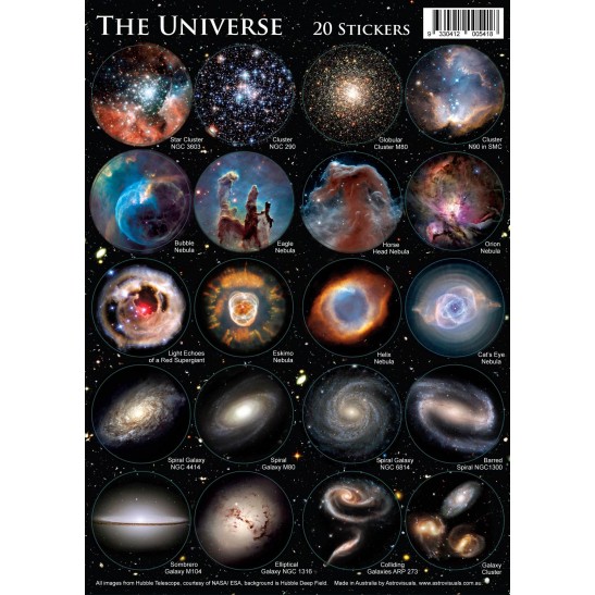 Astrovisuals Universe Set of 20 Stickers
