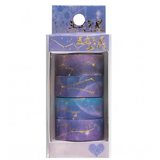 Astro Washi Tape Box of 4 (Random Colour/Design)